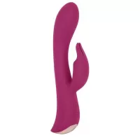 Бордовый вибромассажер-кролик 5  Silicone Bunny Love - 19,1 см бордовый 