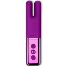 Фиолетовый двухмоторный мини-вибратор Le Wand Deux фиолетовый 