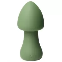 Зеленый перезаряжаемый клиторальный стимулятор-грибочек Parasol Mushroom зеленый 