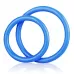 Набор из двух голубых силиконовых колец разного диаметра SILICONE COCK RING SET синий 