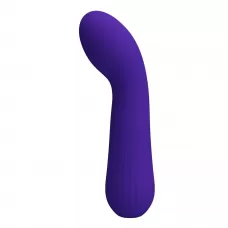 Фиолетовый изогнутый вибратор Faun - 15 см фиолетовый 