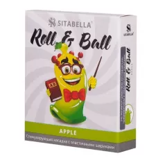 Стимулирующий презерватив-насадка Roll   Ball Apple прозрачный 