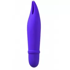 Фиолетовый мини-вибратор Universe Teasing Ears - 12,5 см фиолетовый 