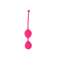 Розовые двойные вагинальные шарики Cosmo с хвостиком для извлечения розовый 