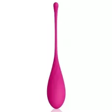 Ярко-розовый тяжелый каплевидный вагинальный шарик со шнурком ярко-розовый 