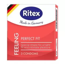 Презервативы анатомической формы с накопителем RITEX PERFECT FIT - 3 шт  