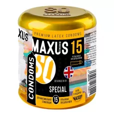 Презервативы с точками и рёбрами MAXUS Special - 15 шт  