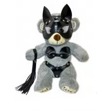 Оригинальный плюшевый мишка в костюмчике Домины серый 