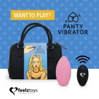 Розовый вибромассажер в трусики с пультом ДУ Panty Vibe Remote Controlled Vibrator розовый 