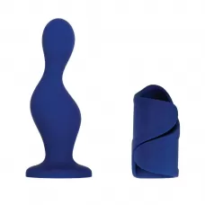 Мужской набор в синем цвете In s   Out s: вибромастурбатор и анальный плаг синий 