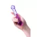 Фиолетовый стеклянный фаллоимитатор с шишечками - 19,5 см фиолетовый 