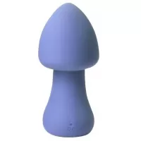 Голубой перезаряжаемый клиторальный стимулятор-грибочек Parasol Mushroom голубой 