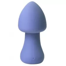 Голубой перезаряжаемый клиторальный стимулятор-грибочек Parasol Mushroom голубой 