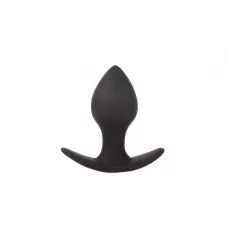 Чёрная анальная пробка с широким основанием Sex Expert - 8 см черный 