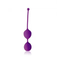 Фиолетовые двойные вагинальные шарики Cosmo с хвостиком для извлечения фиолетовый 