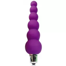 Фиолетовый анальный вибромассажер-елочка - 12 см фиолетовый 