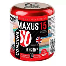 Ультратонкие презервативы MAXUS Sensitive - 15 шт  