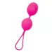Розовые рельефные вагинальные шарики со шнурком розовый 