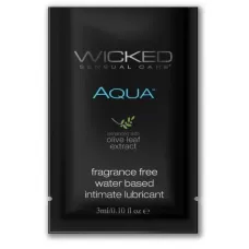 Легкий лубрикант на водной основе с алое Wicked Aqua - 3 мл  