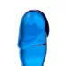 Синяя стеклянная анальная втулка - 13 см синий 