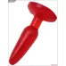 Красная гелевая анальная пробка - 16 см красный 