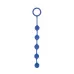 Синяя анальная цепочка с кольцом-ограничителем - 23 см синий 