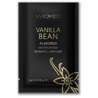 Лубрикант на водной основе с ароматом ванильных бобов Wicked Aqua Vanilla Bean - 3 мл  