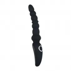 Черная анальная виброелочка Magic Stick - 22,6 см черный 