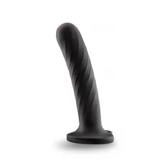 Черный анальный фаллоимитатор Twist Medium - 14 см черный 