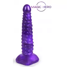 Фиолетовый фантазийный фаллоимитатор с пупырышками - 25 см фиолетовый 