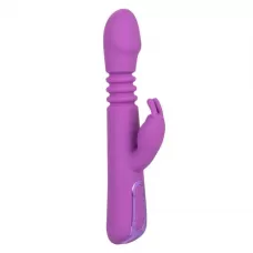 Фиолетовый вибратор-кролик Elite Thrusting Rabbit с возвратно-поступательными движениями - 23,5 см фиолетовый 