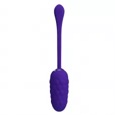 Фиолетовое рельефное перезаряжаемое виброяйцо Marina фиолетовый 