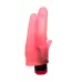 Двойной анально-вагинальный вибромассажёр с лепестками - 17 см розовый 