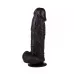 Большой чёрный фаллоимитатор на присоске - 20,5 см черный 