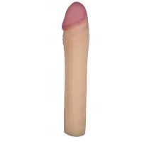 Телесная насадка-удлинитель из неоскин - 20 см телесный 