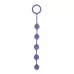 Фиолетовая анальная цепочка с кольцом-ограничителем - 23 см фиолетовый 
