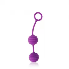 Фиолетовые вагинальные шарики с ребрышками Cosmo фиолетовый 