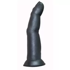 Черный анальный стимулятор в виде пальца на присоске - 15 см черный 