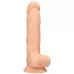 Телесный фаллоимитатор Silicone Dildo With Balls - 17,8 см телесный 