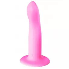 Розовый нереалистичный дилдо Stray - 16,6 см розовый 