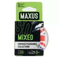 Презервативы в пластиковом кейсе MAXUS AIR Mixed - 3 шт  