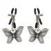 Зажимы на соски с бабочками Butterfly Nipple Clamps серебристый 