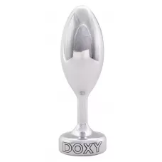 Серебристая анальная втулка Doxy Smooth Butt Plug - 10,5 см серебристый 