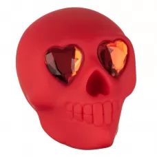 Красный вибромассажер в форме черепа Bone Head Handheld Massager красный 