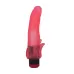 Розовый гелевый вибратор с клиторальными лепестками - 18,5 см розовый 