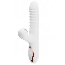 Белый вибратор-кролик с вращающимися шариками и вакуумной стимуляцией белый Белый вибратор-кролик с вращающимися шариками и вакуумной стимуляцией белый