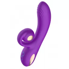 Фиолетовый вибратор-кролик с функцией вращения ствола фиолетовый 