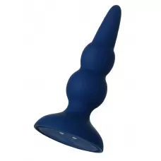 Синяя анальная вибровтулка OPlay Prime - 12 см синий 