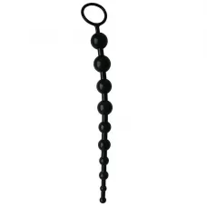 Черная анальная цепочка - 26 см черный 