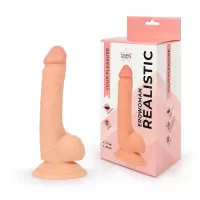 Реалистичный телесный фаллоимитатор Erowoman - 19,5 см телесный 